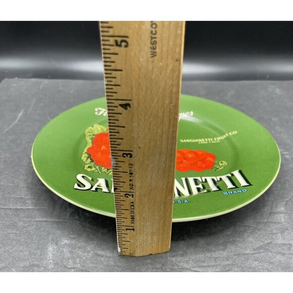 Oneida Vintage Label Collection Plate, Sanguinetti Flame Tokay Grapes Lodi Calif - Picture 5 of 5